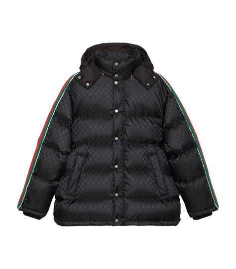 gucci gg jacquard puffa jacket|gucci cashmere jacket.